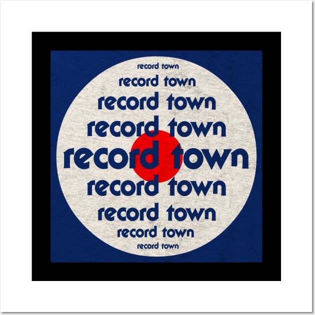 Record Town 1980s Defunct Vinyl and Cassettes Store Wall Art by Turboglyde